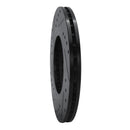 R1 1984-1989 Nissan 300ZX Front Right Drilled & Slotted Black Brake Rotor