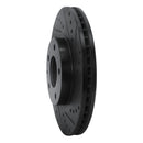 R1 01-02 Mazda Millenia Front Right Drilled & Slotted Black Brake Rotor
