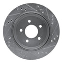 R1 03-11 Ford Crown Victoria Front & Rear Drilled & Slotted Silver Brake Rotor Set
