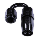 Russell 4AN ProClassic 180 Degree Hose End - Black