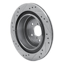 R1 05-09 Subaru Legacy Rear Drilled & Slotted Silver Brake Rotor Set