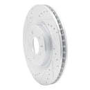 R1 11-14 Ford Mustang Front Drilled & Slotted Silver Brake Rotor Set