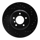 R1 07-15 BMW 335i xDrive Front & Rear Drilled & Slotted Black Brake Rotor Set