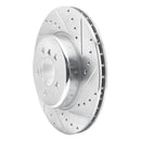 R1 10-18 BMW 740Li Front & Rear Drilled & Slotted Silver Brake Rotor Set