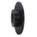 R1 70-73 Nissan 240Z Front Left Drilled & Slotted Black Brake Rotor