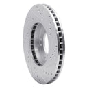 R1 03-06 Kia SORENTO Front Left Drilled & Slotted Silver Brake Rotor