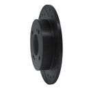 R1 90-06 Infiniti G20 Rear Right Drilled & Slotted Black Brake Rotor
