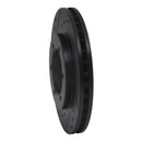 R1 98-15 Nissan Frontier Front Left Drilled & Slotted Black Brake Rotor