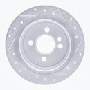 R1 02-08 Mini Cooper Front & Rear Drilled & Slotted Silver Brake Rotor Set