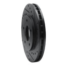 R1 88-96 Buick Regal Front Right Drilled & Slotted Black Brake Rotor