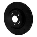 R1 10-16 Hyundai Genesis Coupe Front & Rear Drilled & Slotted Black Brake Rotor Set