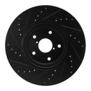 R1 15-21 Subaru WRX Front & Rear Drilled & Slotted Black Brake Rotor Set