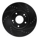 R1 11-25 Hyundai Elantra Front Drilled & Slotted Black Brake Rotor Set