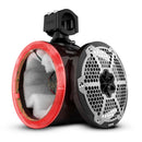 DS18 Marine And Powersports Towers 8in RGB LED Lights Black Carbon Fiber Speakers Not Included