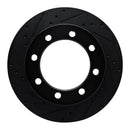 R1 80-93 Dodge W250 Front Left Drilled & Slotted Black Brake Rotor