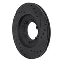 R1 84-87 Isuzu Pickup Front Left Drilled & Slotted Black Brake Rotor
