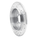 R1 05-08 Ford Escape Rear Right Drilled & Slotted Silver Brake Rotor