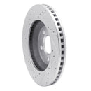 R1 05-14 Ford Mustang Front Right Drilled & Slotted Silver Brake Rotor