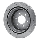 R1 04-11 Ford F-150 4WD Rear Left Drilled & Slotted Silver Brake Rotor