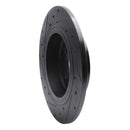 R1 06-11 Buick Lucerne Rear Right Drilled & Slotted Black Brake Rotor