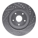 R1 92-97 Subaru SVX Front Left Drilled & Slotted Silver Brake Rotor