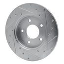 R1 92-05 Buick LeSabre Rear Left Drilled & Slotted Silver Brake Rotor