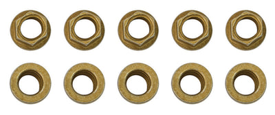 Moroso 1/4in-28 Zinc Flange Nut w/ Washer Face - 10 Pack