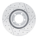 R1 10-24 Audi E-Tron Gt Left Front Drilled & Slotted Geo-Carbon Rotor