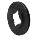 R1 90-97 Acura CL Front Left Drilled & Slotted Black Brake Rotor