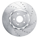 R1 21-26 Genesis GV60 Front Right Drilled & Slotted Silver Brake Rotor