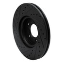 R1 04-15 Mazda 5 Front Right Drilled & Slotted Black Brake Rotor