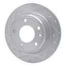 R1 88-91 BMW M3 Rear Left Drilled & Slotted Silver Brake Rotor