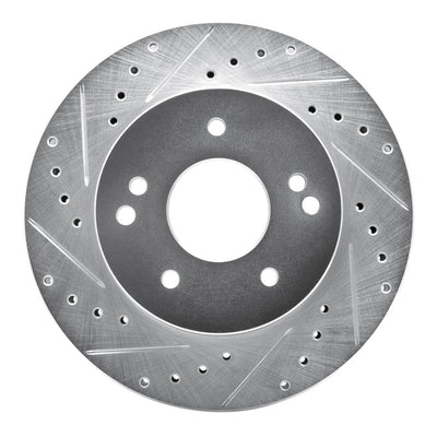 R1 63-82 Chevrolet Camaro Rear/Front Left Drilled & Slotted Silver Brake Rotor