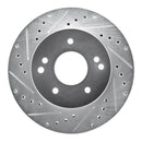 R1 63-82 Chevrolet Camaro Rear/Front Left Drilled & Slotted Silver Brake Rotor