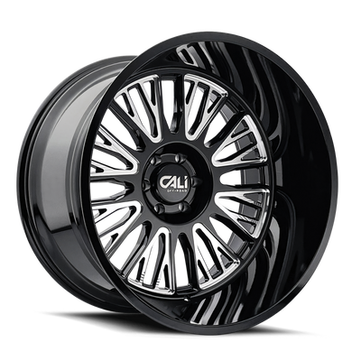 Cali Off-Road 9116 Vertex 26x14 / 6x139.7 BP / -76mm Offset / 106mm Hub Gloss Black Milled Wheel