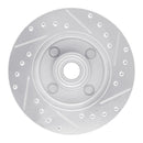 R1 78-93 Ford Thunderbird Front Left Drilled & Slotted Silver Brake Rotor