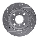 R1 95-02 Suzuki Esteem Front Right Drilled & Slotted Silver Brake Rotor