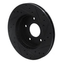 R1 78-81 Pontiac Firebird Rear Left Drilled & Slotted Black Brake Rotor