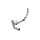 MBRP 08-10 F250/F350/F450 6.4L PS AL Steel 4in Filter-Back Single Side - No Muffler w/ DP
