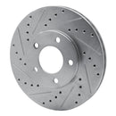 R1 91-96 Chrysler Town & Country Front Left Drilled & Slotted Silver Brake Rotor
