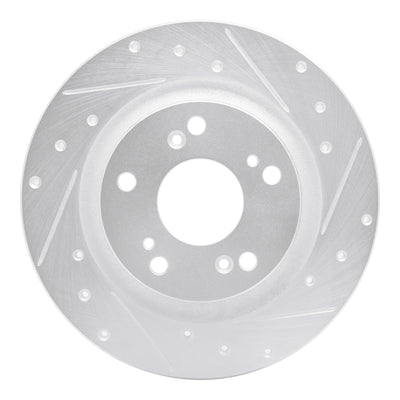 R1 00-09 Honda S2000 Rear Right Drilled & Slotted Silver Brake Rotor