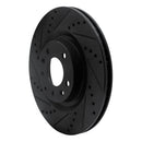 R1 04-11 Mazda RX-8 Front Left Drilled & Slotted Black Brake Rotor
