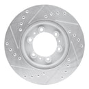 R1 92-02 Acura SLX Front Right Drilled & Slotted Silver Brake Rotor