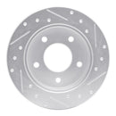 R1 86-92 Buick Riviera Rear Drilled & Slotted Silver Brake Rotor Set