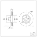 DFC 07-12 Hyundai Veracruz Front GeoSPEC Coated Rotor