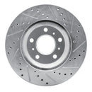 R1 06-16 Buick Lucerne Front Left Drilled & Slotted Silver Brake Rotor