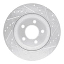 R1 05-10 Ford Mustang Front & Rear Drilled & Slotted Silver Brake Rotor Set