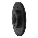 R1 84-87 Toyota Corolla (US/Canada) Front Right Drilled & Slotted Black Brake Rotor