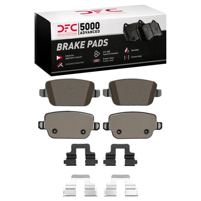 DFC 07-10 Volvo S80 Rear 5000 Advanced Low Metallic Brake Pads and Hardware Kit