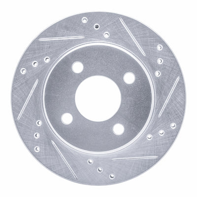 R1 95-96 Dodge Neon (USA/Canada) Front Right Drilled & Slotted Silver Brake Rotor